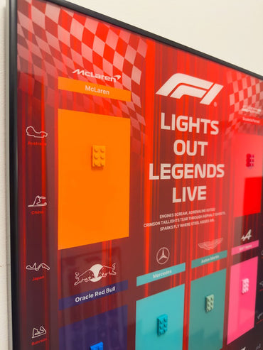 Premium Acrylic Wall Display Frames for LEGO® Speed Champions F1 2025 Collection