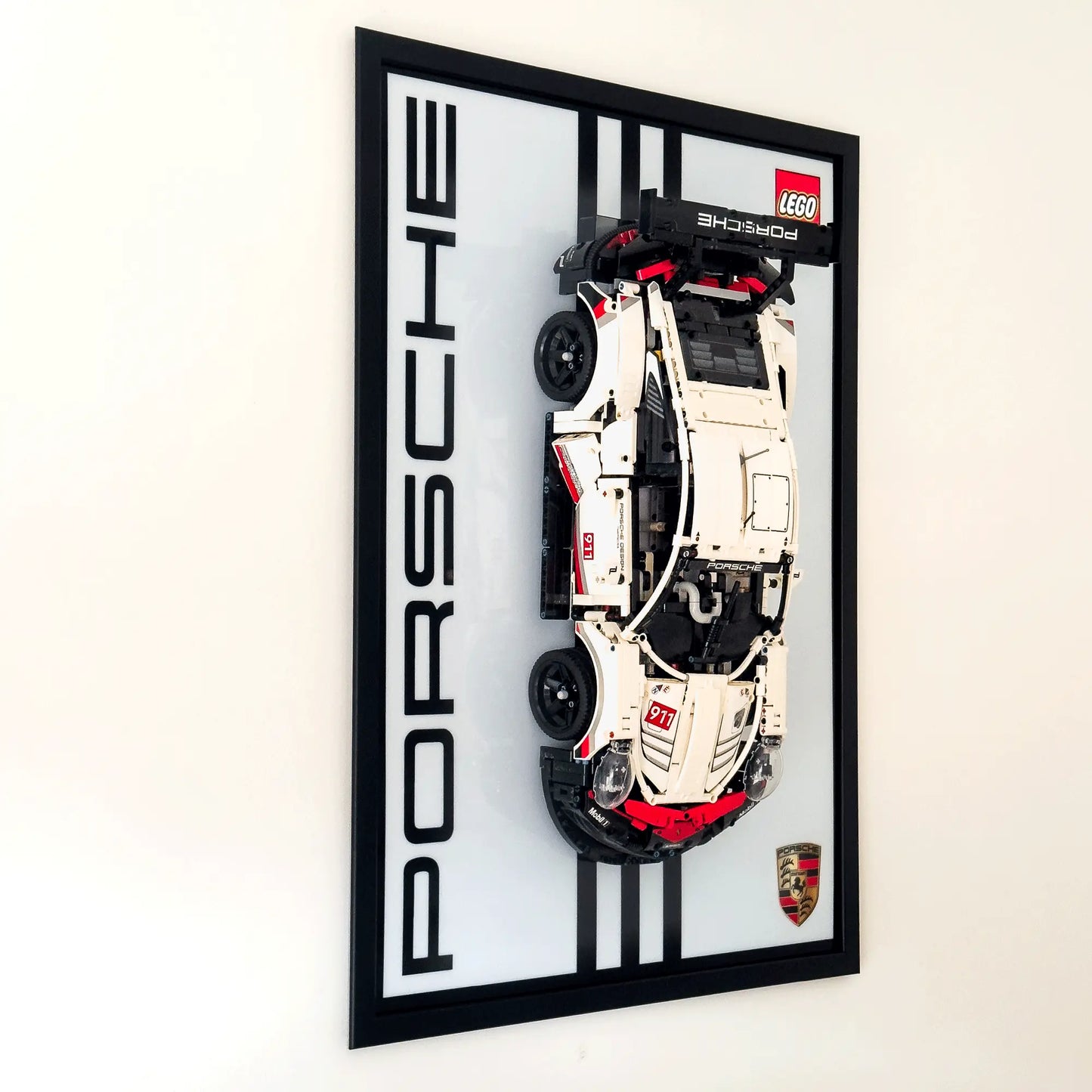 Acrylic Wall Display Mount & Frame for LEGO® Porsche 911 RSR 42096