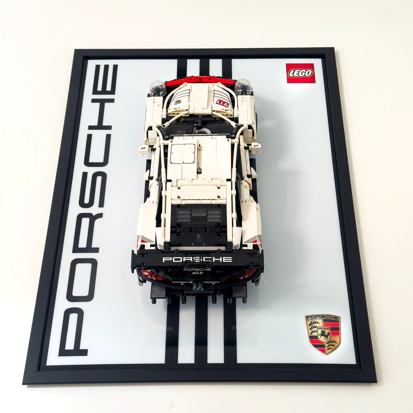 Acrylic Wall Display Mount & Frame for LEGO® Porsche 911 RSR 42096