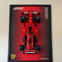 Premium Acrylic & Wood Wall Display for LEGO® Technic Ferrari SF-24 F1 Car (42207) – 80x50cm
